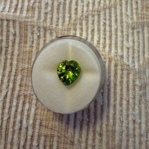 Heart-Shaped Green Gemstone Pendant